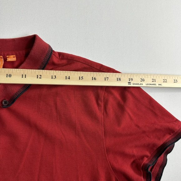 Hugo Boss Orange Label Men's Polo‎ Shirt Size 2XL Short Sleeve Red Casual - Picture 9 of 10